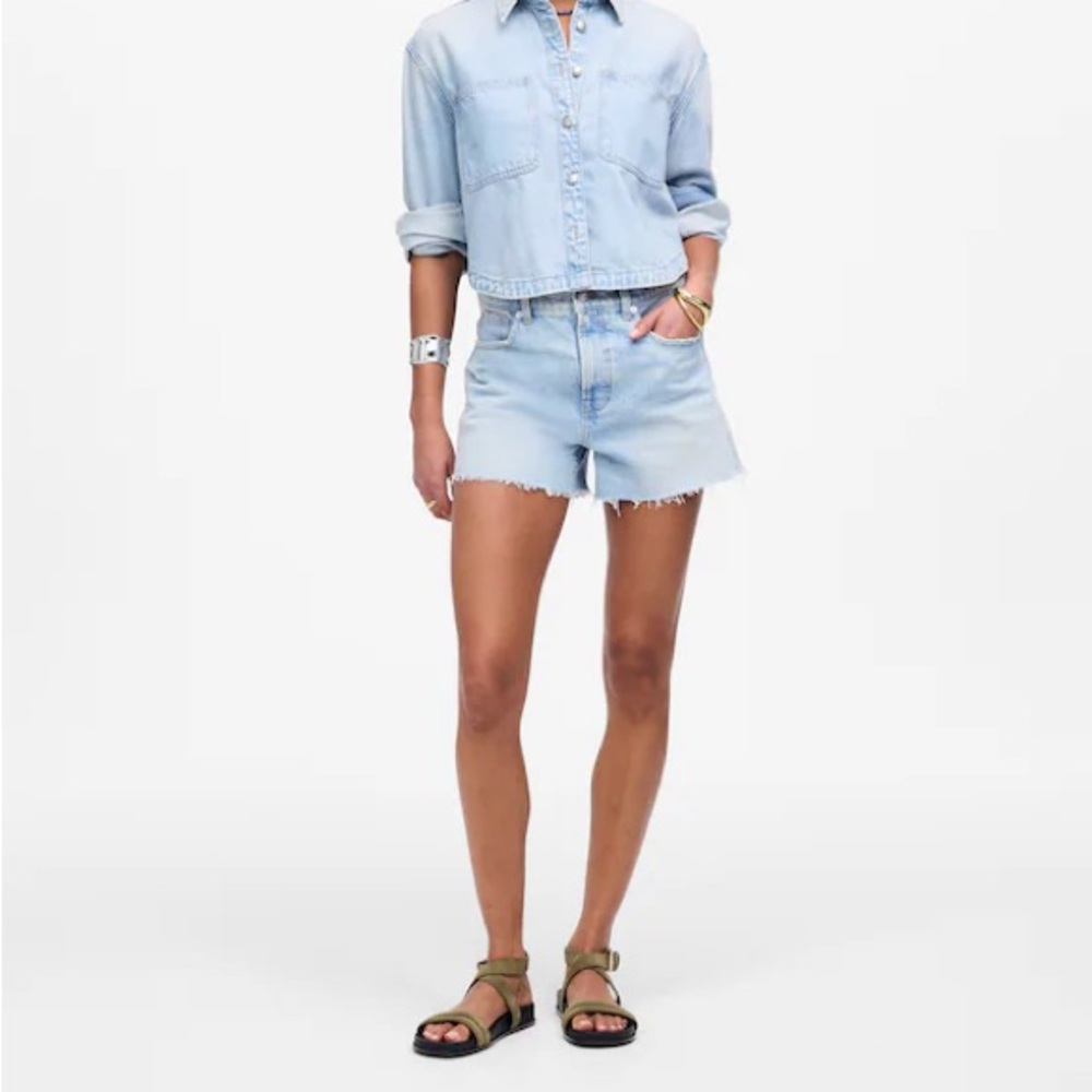 MADEWELL the perfect vintage Jean short blue size 24 NWT